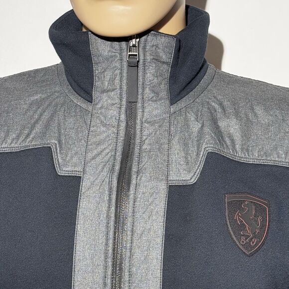 Ferrari Puma Scuderia Team Full Zip Jacket Men’s Medium Black Gray Logo EUC - Picture 6 of 15